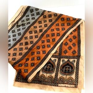 -sold- Vintage 70s Oscar De La Renta Silk Scarf